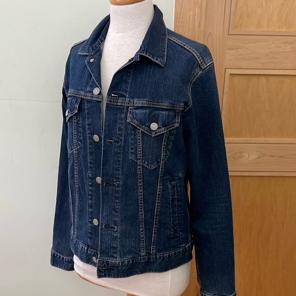 Uniqlo NWOT Dark Blue Denim Jacket, Size M - Picture 2 of 12